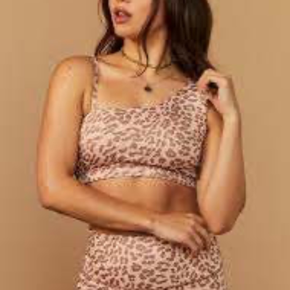 Tan Lines BEACHWOOD BRA - LEOPARD - S